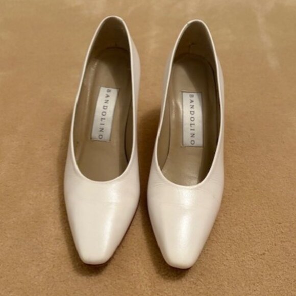 Bandolino Cream Leather Pump 8 1/2 - Picture 1 of 5